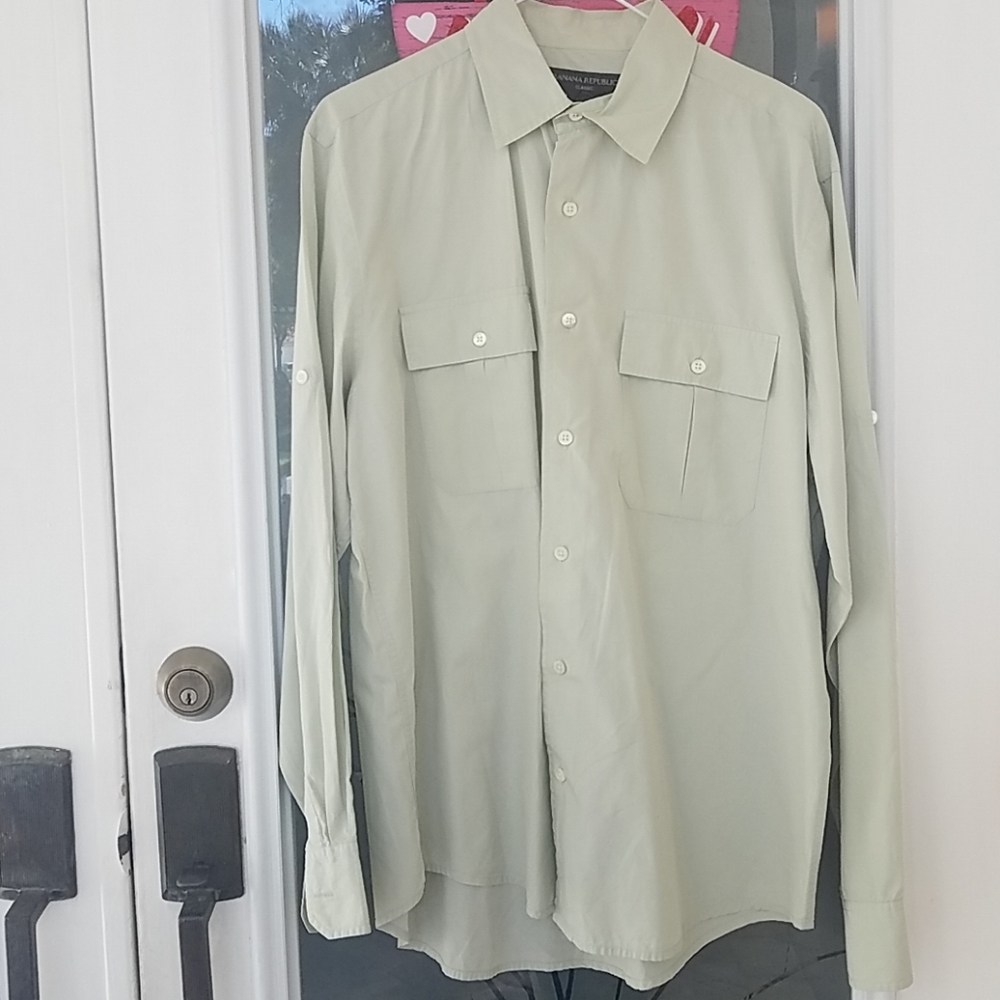 Men's Casual Banana Republic Long Sleeve Shirt